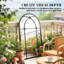 Outsunny Arched Mirror Shatterproof Acrylic Windowpane 100 x 60 cm Black