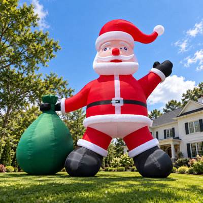 Père Noël gonflable de 26 pi avec ventilateur de 680 W pour décoration de jardin de Noël