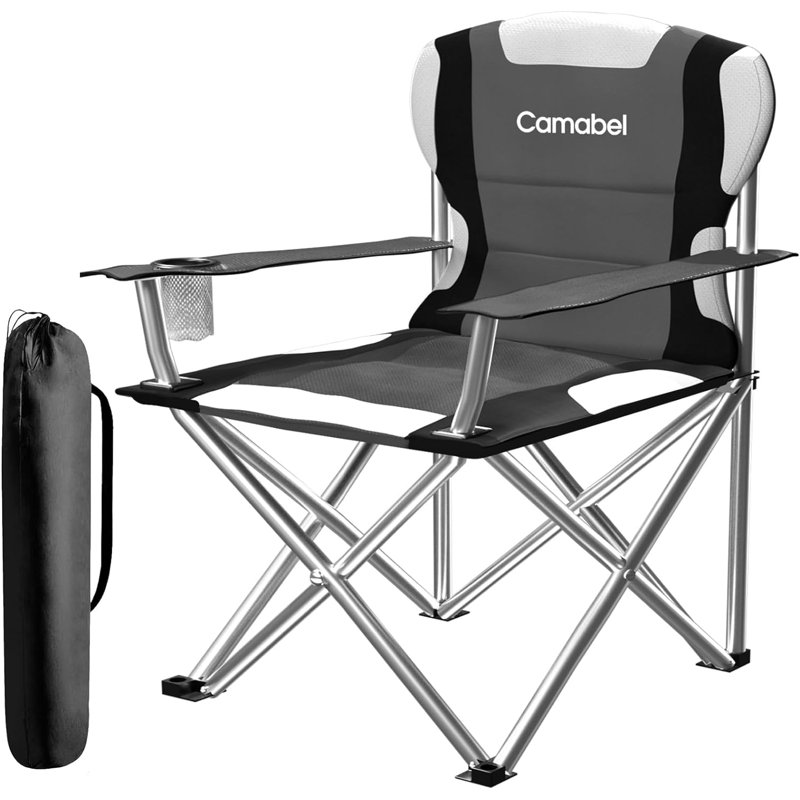Chaises de camping surdimensionnées Madeira Camabel, gris