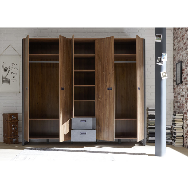 Mikel 5 Door Manufactured Wood Wardrobe