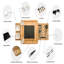 Organic Wood Cheese Board Set With Ceramic Bowls, Knives & Wine Opener – Perfect Charcuterie Tray & Gift
