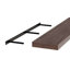Tablette flottante 48 pouces en noyer, tablettes flottantes pour mur, tablettes murales avec support caché