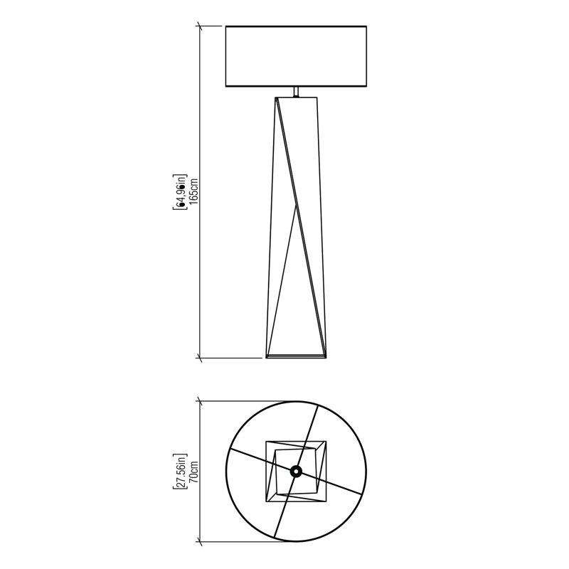 Spin Floor Lamp, Organic White