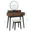 Ensemble coiffeuse avec tabouret et miroir Kyla