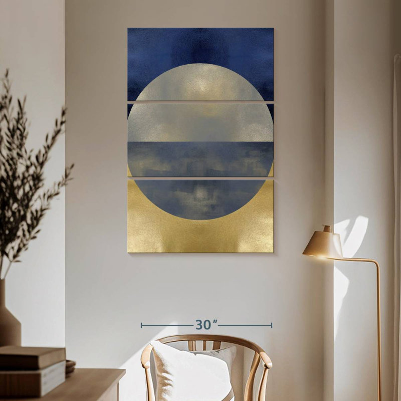 Avery Blue Sphere I, 65" H x 42" W
