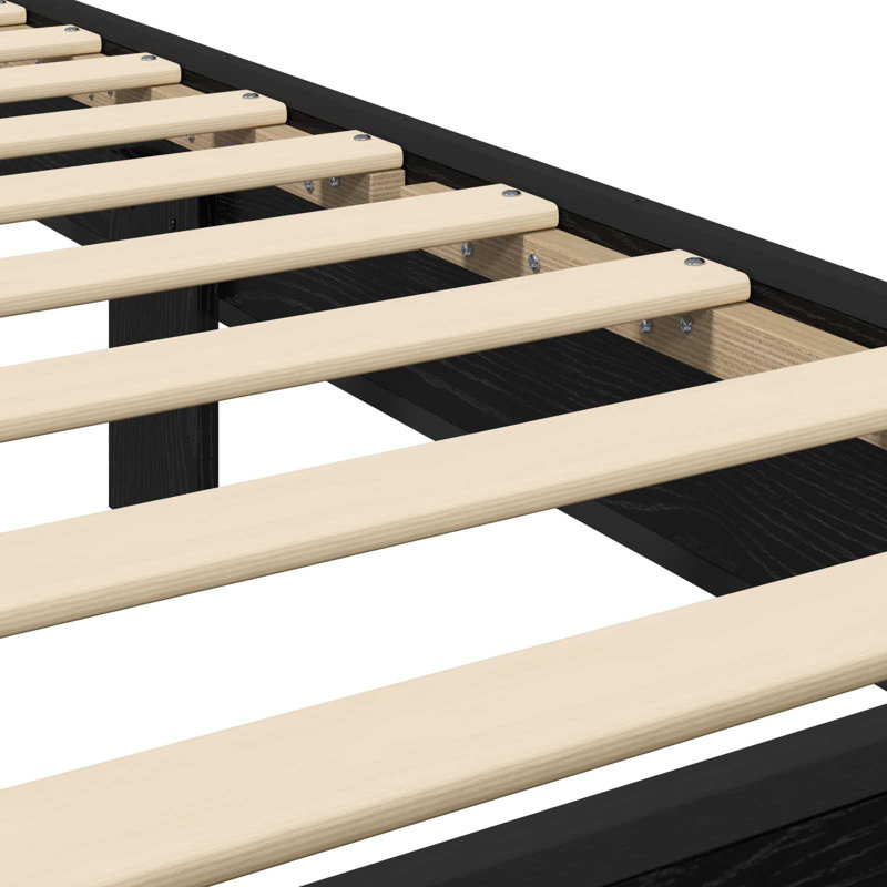 Bed Frame, Black Oak