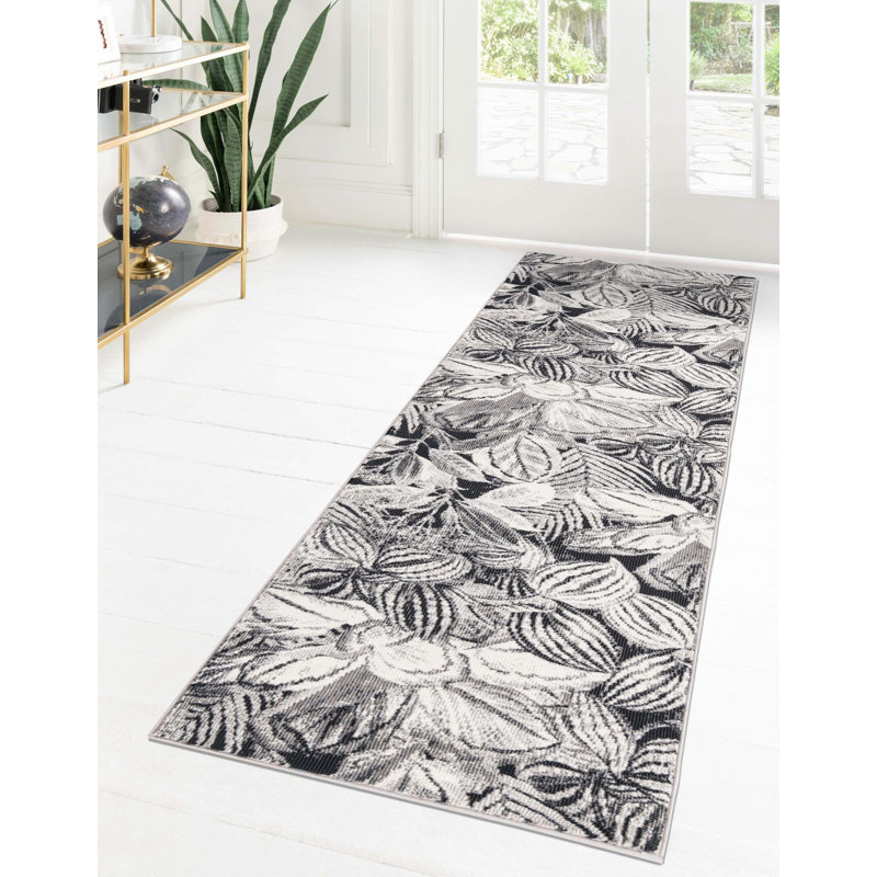 Tapis gris anthracite, Tapis de couloir 2 pi x 8 pi