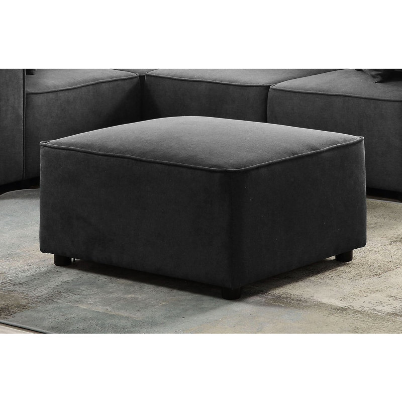 Rectangulaire gris avec base confortable - Rehaussez votre décor de salon moderne et attrayant