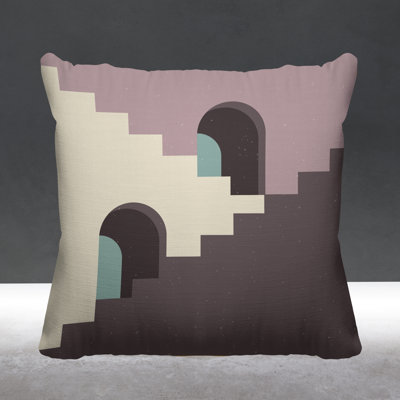 Abstract Outdoor Reversible Throw Pillow