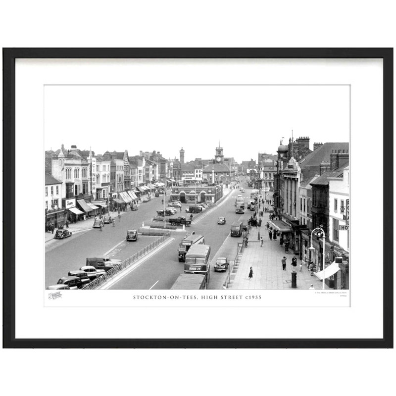 Stockton On Tees, High Street C1955 - Single Picture Frame Print, 40cm H x 50cm W x 2.3cm D
