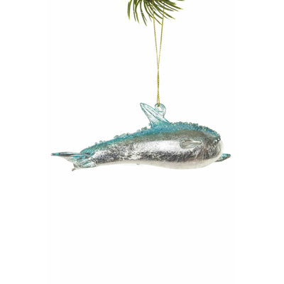 Ornement dauphin cyan