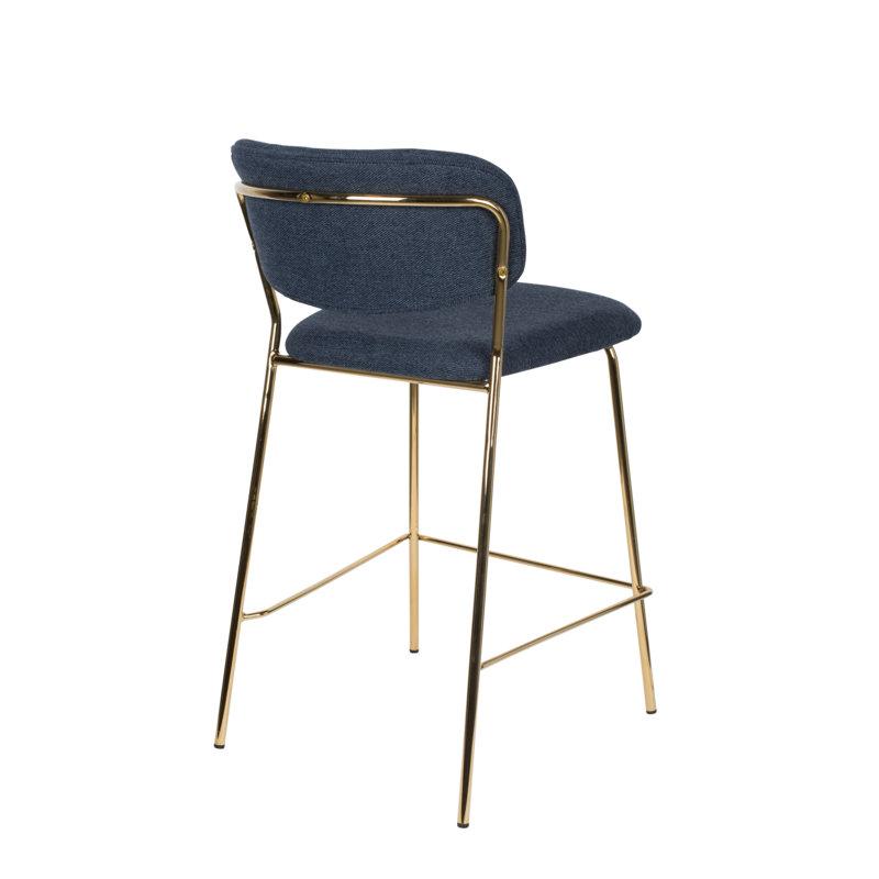 Jolien 26'' Counter Stool, Gold/Blue, Blue