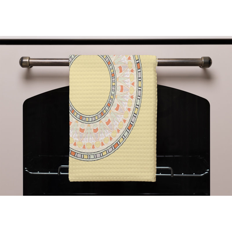 Cotton Waffle Kitchen Towel, Yellow