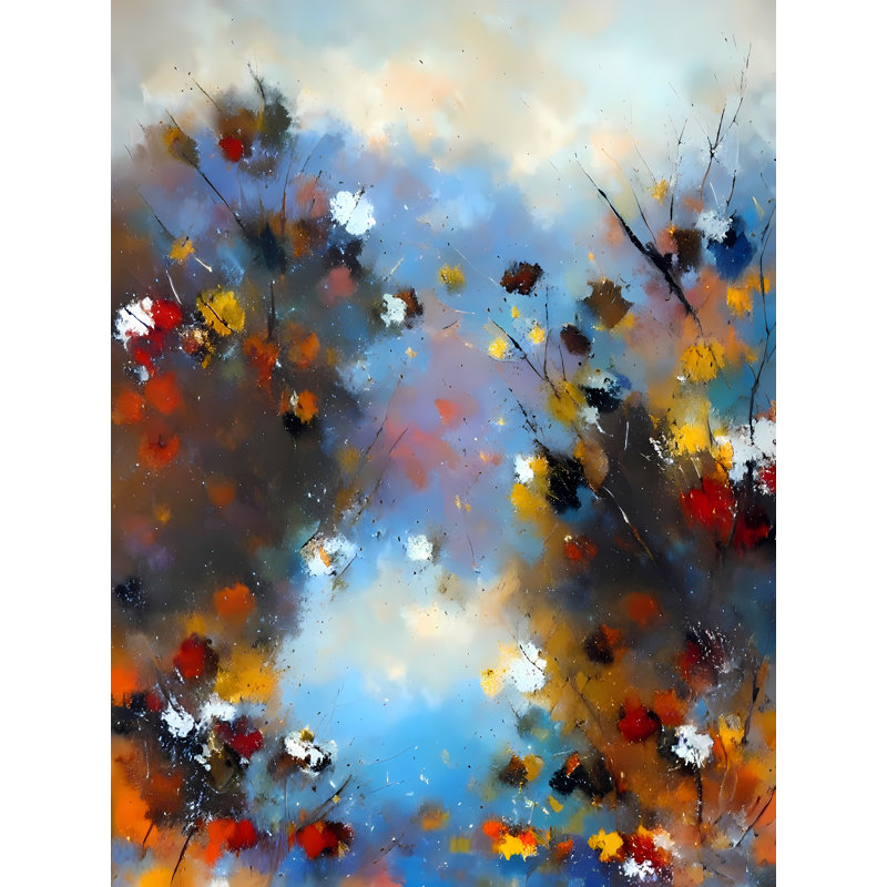 Fleurs abstraites, H 32 po x l 24 po