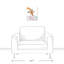 Girafe qui sent les fleurs sur toile-1167806710