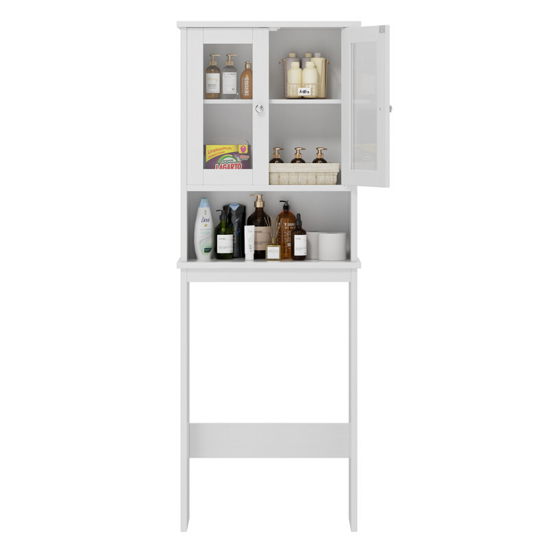  Armoire de salle de bain au-dessus de la toilette Bellavance 65,4 "H, Blanc
