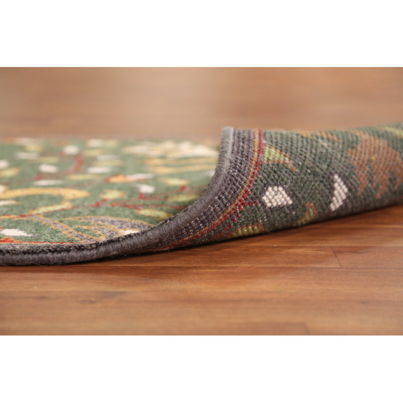 Tapis de couloir vert animaux 3 x 8 Ziegler