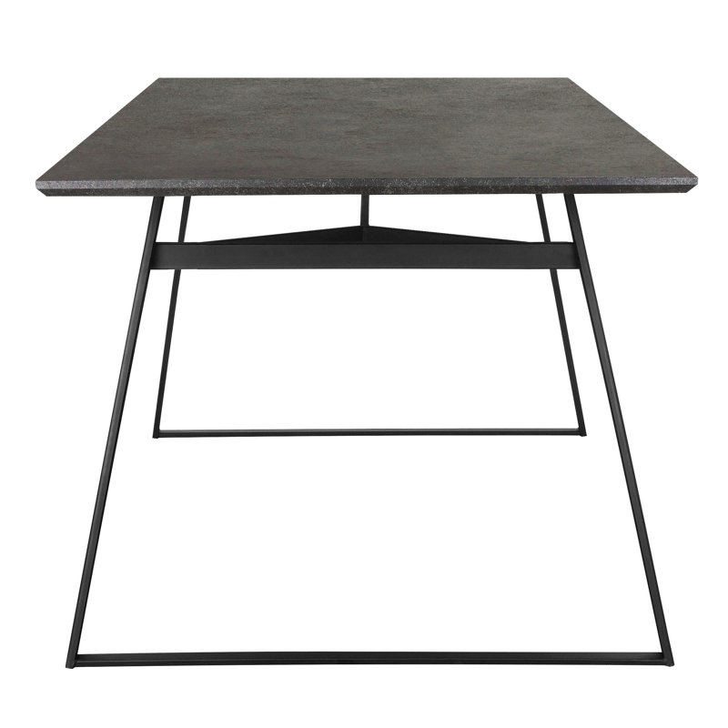 Baidy Metal Base Dining Table, 80cm W x 120cm L