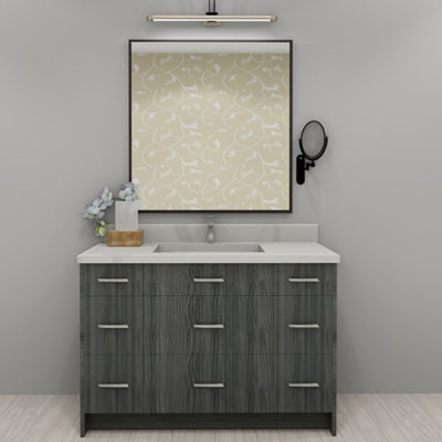 Base de meuble-lavabo simple 48 po Mcallen, prête à installer