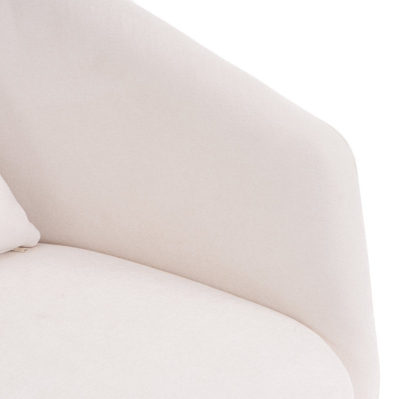 Chaise d'appoint moderne pivotante avec rotation à 360 °, Beige