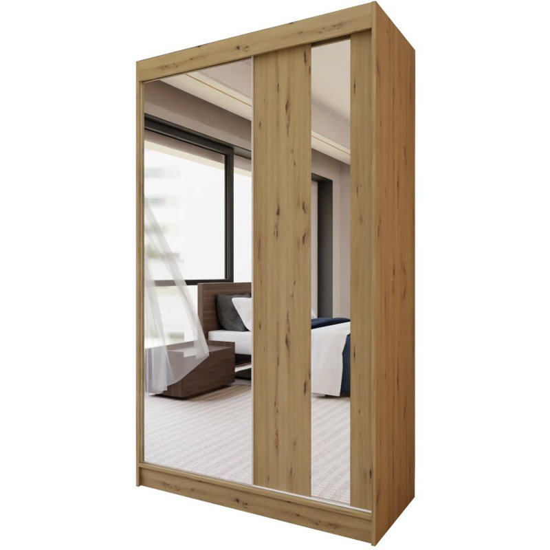 Danniela 2 Door Sliding Wardrobe, Natural