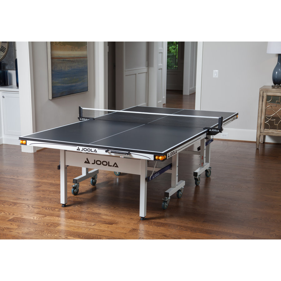 JOOLA Rally - Professional MDF Indoor Table Tennis Table with Quick Clamp Net Set with Playback Mode
