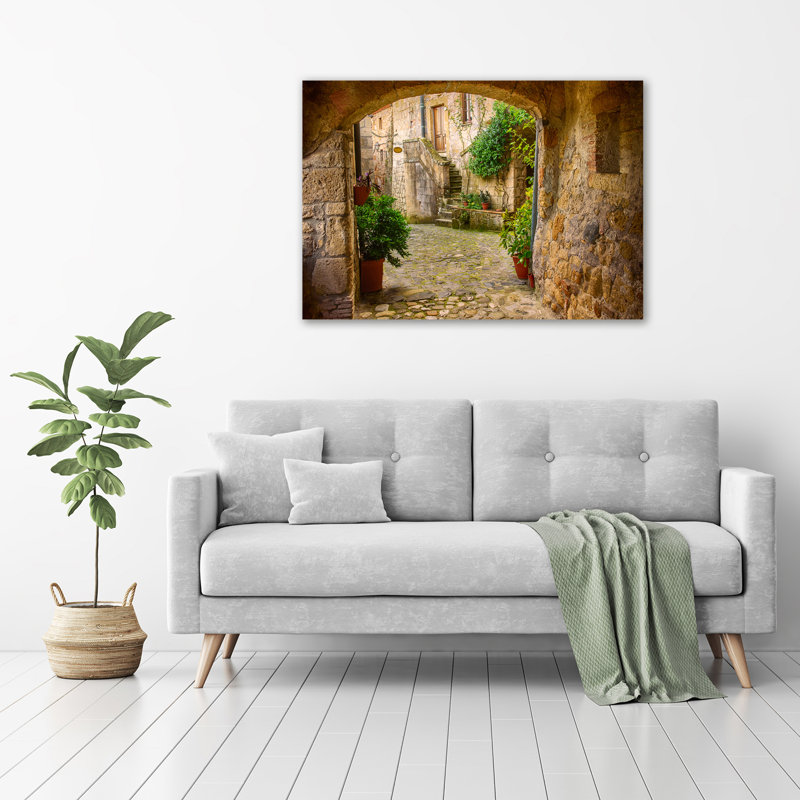 A Charming Street - Wrapped Canvas Print