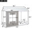 Lit plateforme simple avec toit et fenêtre, sans sommier-1695360089