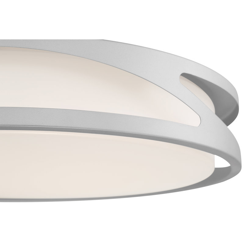 Lucia LED Flush Mount, Satin, 4" H x 14" W x 14" D, 3000K