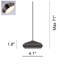 Luminaire suspendu en forme de dôme à 1 lumière Chana-1550919992