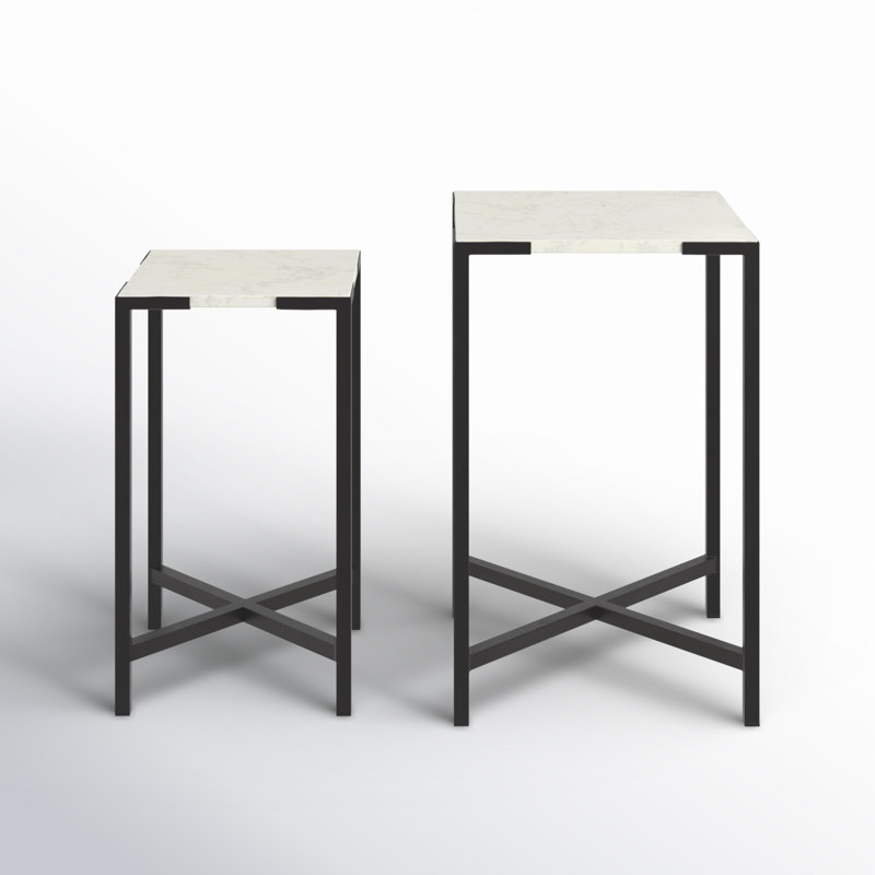 Mckinley Marble Top End Table Set