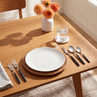 Fortessa Velo 18/10 Stainless Steel 20 Piece Flatware Set, Service for 4, Black/Brushed Silver