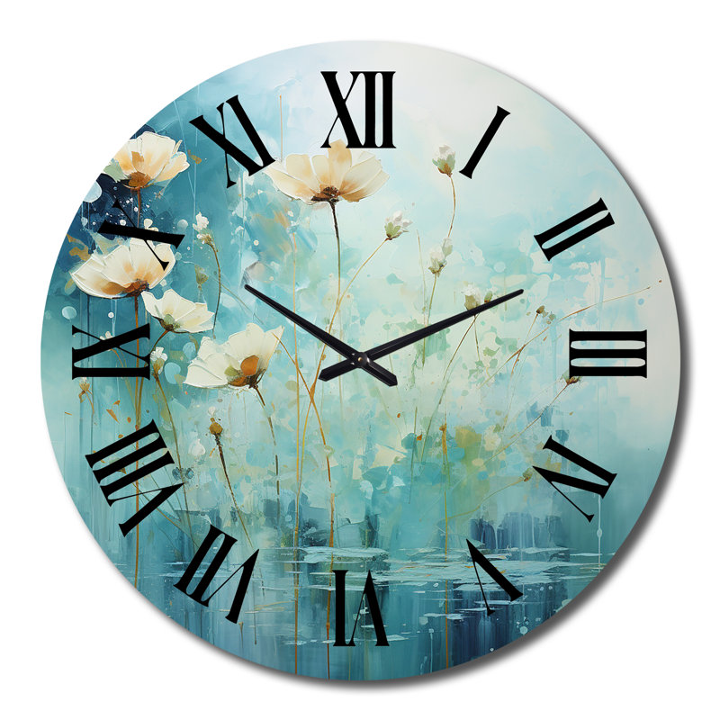 Horloge murale de paysage abstrait, Très grand
