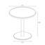 Table de salle à manger ronde à piédestal en pierre frittée avec base en acier inoxydable-525027693