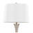Lenuxe 29'' Contemporary Brushed Nickel Table Lamps Set of 2 - Modern Metal Desk Lamps with White Textured Linen Shade for Bedroom Living Room