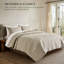 Ensemble de courtepointe en satin de coton Modern Windowpane, couvre-lit 100% coton prélavé, ensemble de literie légère 3 pièces avec 2 taies décoratives pour toutes les saisons-124542142-124542144