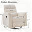 Fauteuil inclinable manuel pivotant et berçant de 34,6 po de largeur-751858886