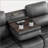 Breathable Fabric Power Reclining Sofa With Drop Down Table,Usb Button And Wireless Charger