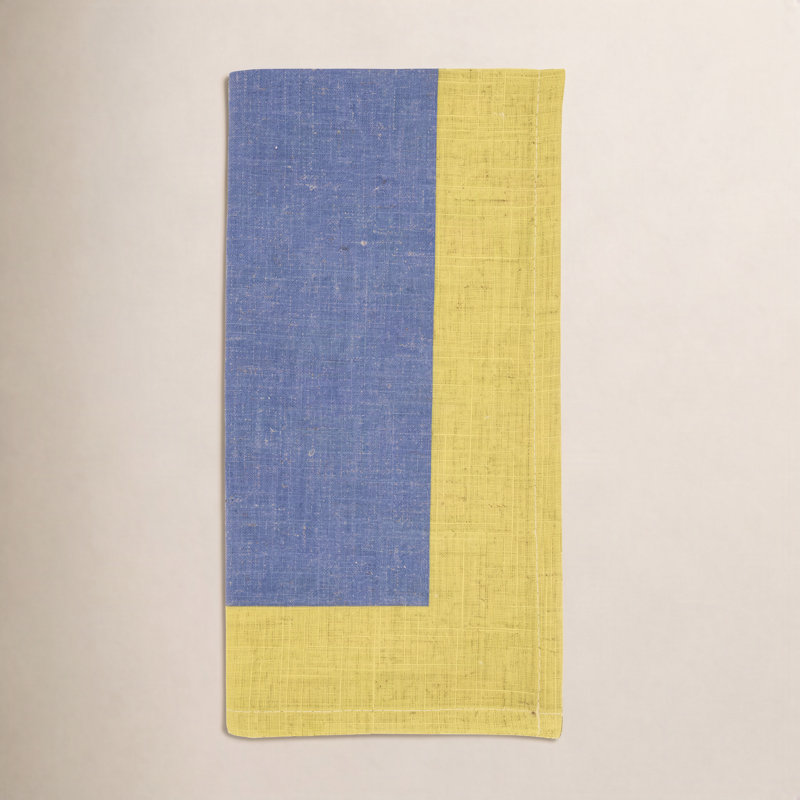 85% polyester, 15% lin, serviette rectangulaire sans motif