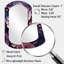 Fleurs rétro violettes roses - grand miroir mural cylindrique violet, miroir traditionnel asymétrique traditionnel, impression d'art en métal-107247617