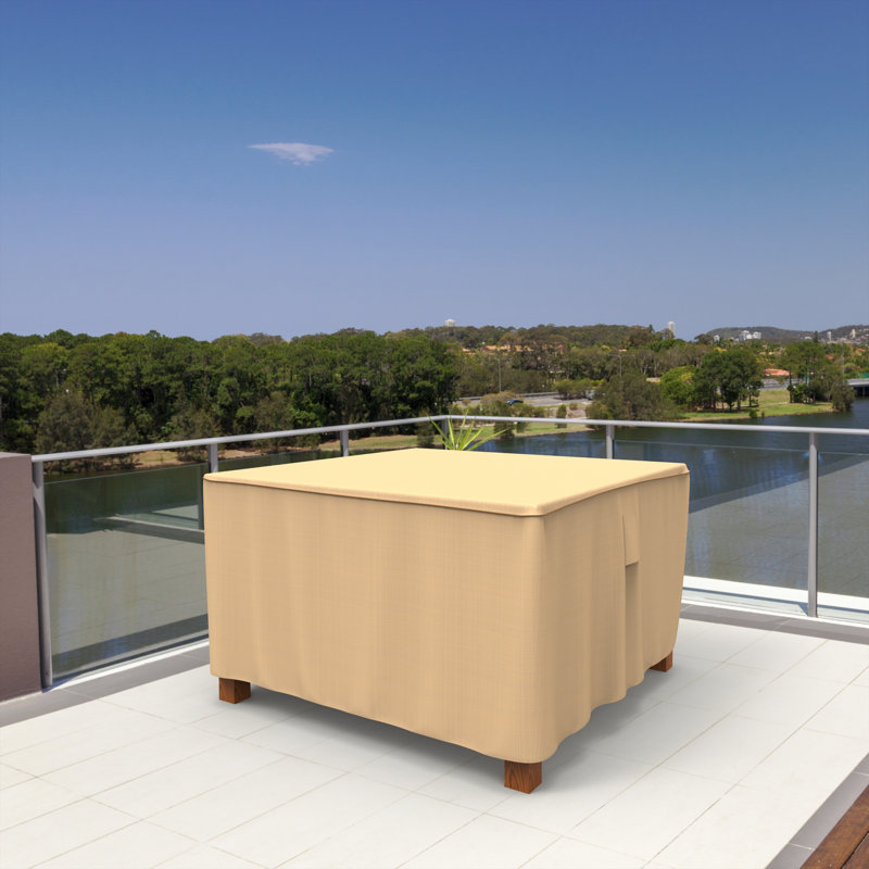 Ivan Outdoor Square Patio Table Cover, 28" H x 48" W x 48" D