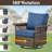 Anferney 6-Pieces Outdoor Wicker Patio Conversation Set with Fire Pit Table and Ottomans-313694243