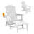 Azariyah Outdoor Folding Adirondack Chair With Ottoman-1848812154