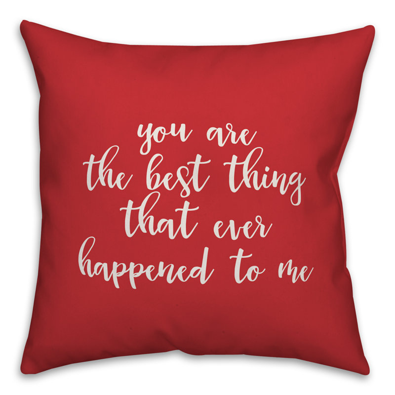  Coussin You You The Best Thing, Housse de coussin, Rouge / Blanc