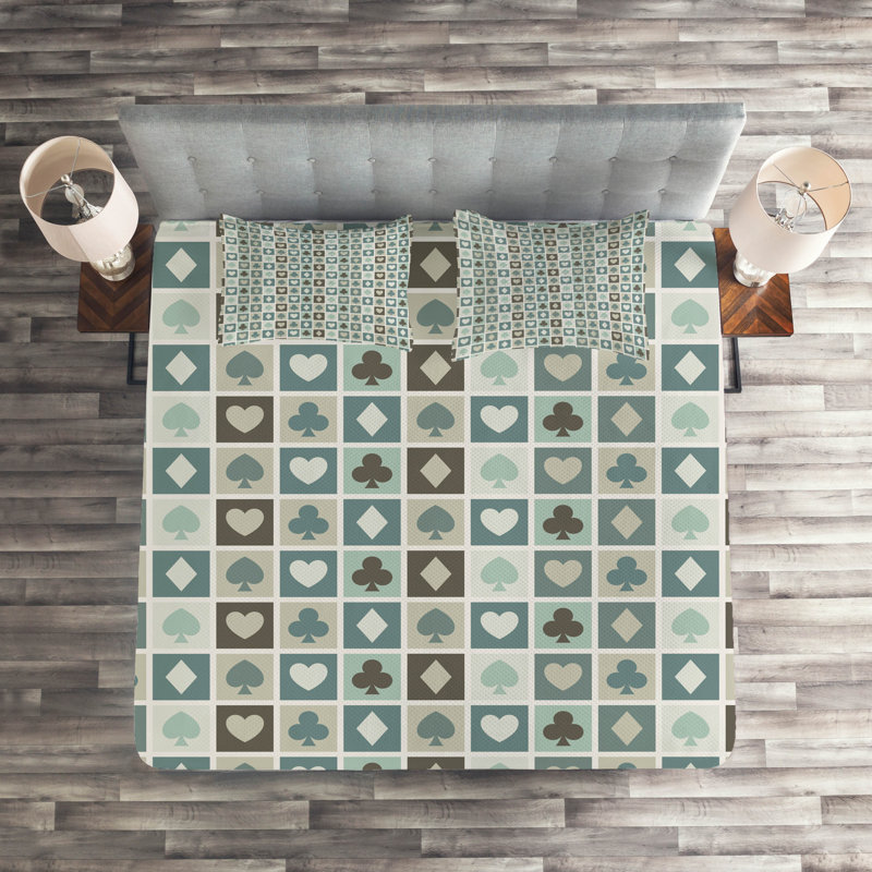 Polyester Coverlet, King Bedspread + 2 Shams