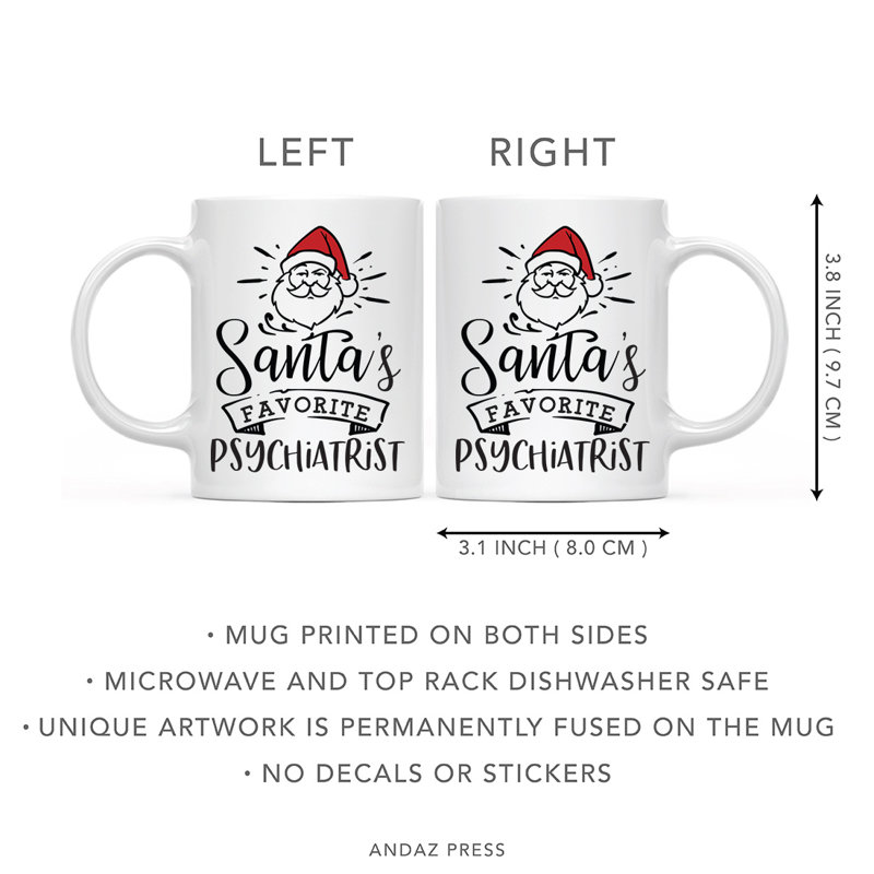 Tasse à café « psychiatre favori » du père noël