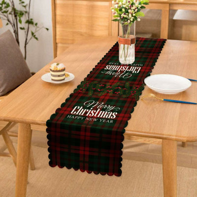 Chemin de table de Noël et des Fêtes - coloré et festif, idéal pour les fêtes