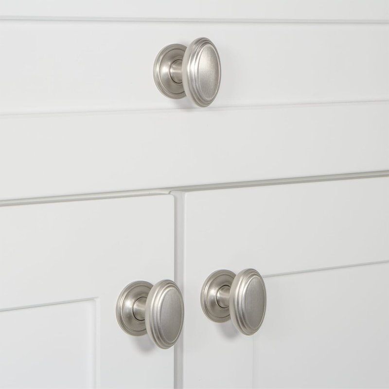 Anneau Cabinet Knob, Satin Nickel