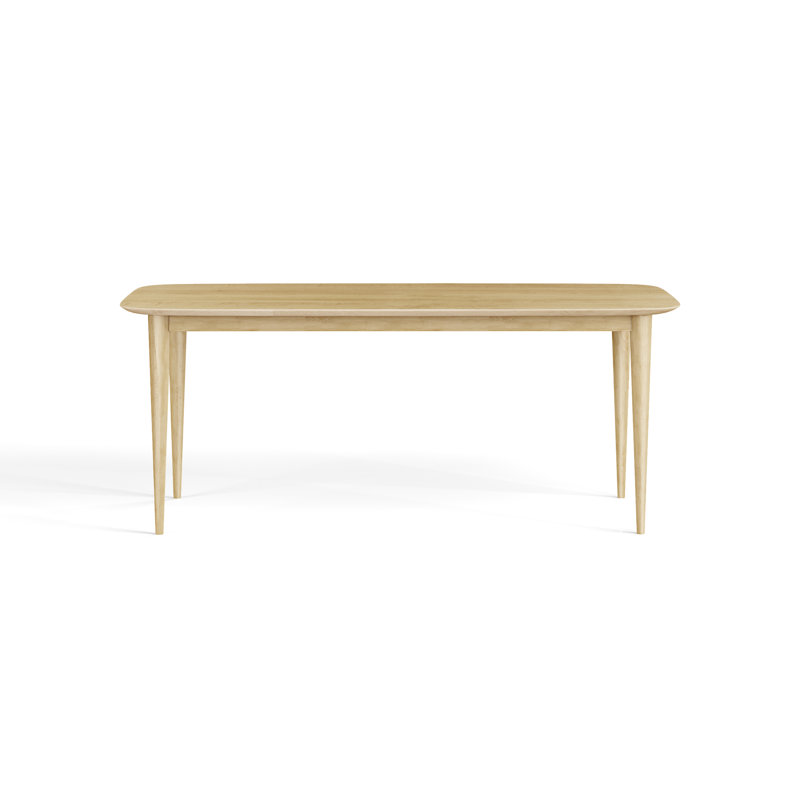 Table de salle à manger en bois massif Couey, H 29 po x L 72 po x l 36 po, Naturel