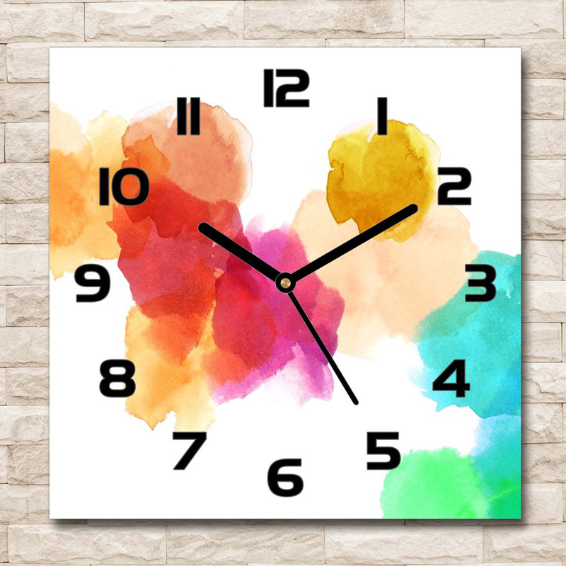 Jerron Glass Wall Clock, Black